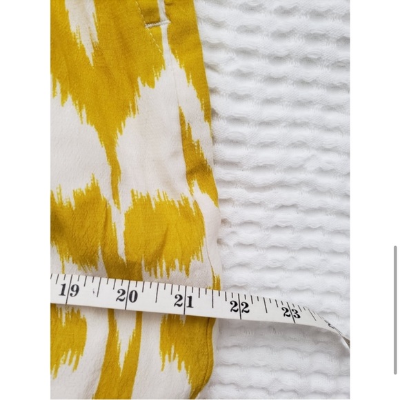 LOFT rayon ikat lined button down tropical mini skirt L - Picture 8 of 9